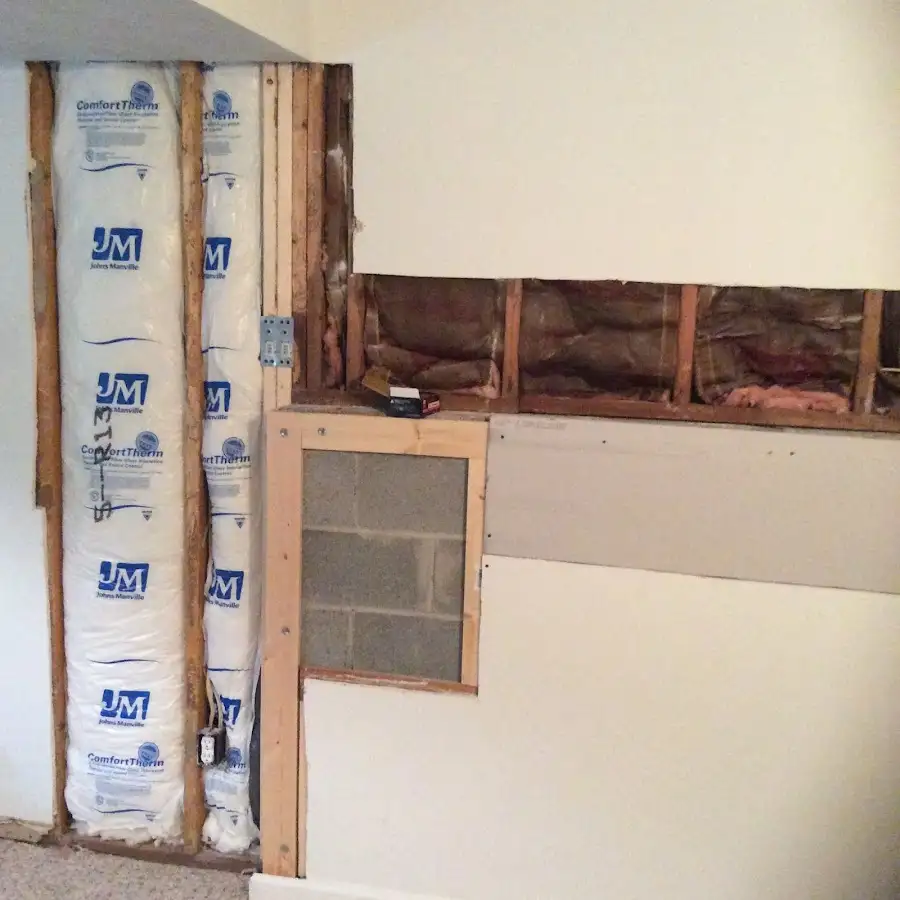 Wall insulation replacement during Structural Drying in Fishersville